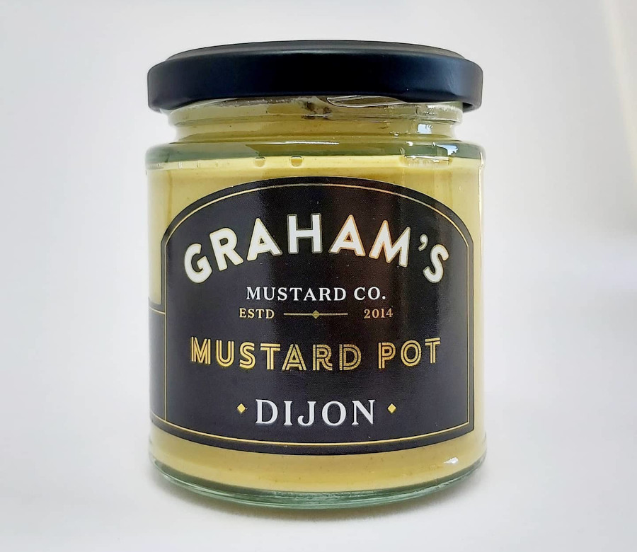 Staklenka Graham’s Dijon senfa, Mustard Pot, klasični francuski senf