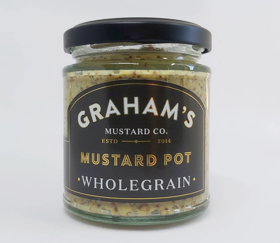 Staklenka Graham’s senfa s cjelovitim zrncima, Wholegrain Mustard Pot