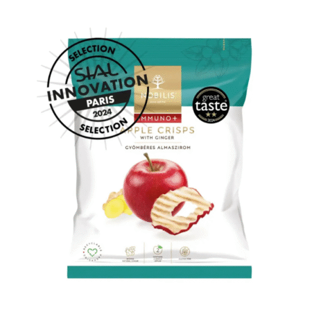 Nobilis Apple Crisps with Ginger 25g – hrskavi čips od jabuke s đumbirom, dobitnik nagrade Great Taste i odabran za SIAL Innovation 2024.