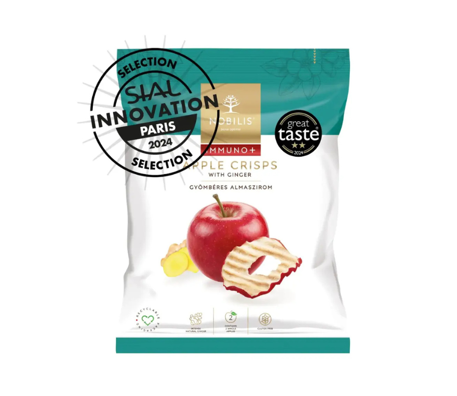 Nobilis Apple Crisps with Ginger 25g – hrskavi čips od jabuke s đumbirom, dobitnik nagrade Great Taste i odabran za SIAL Innovation 2024.