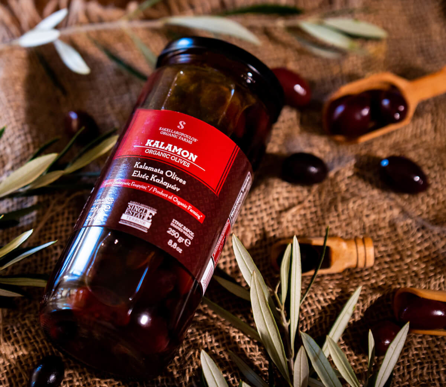 KALAMON - Organske Kalamata masline 250g | SAKELLAROPOULOS