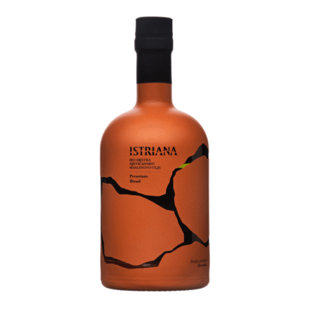 Boca Istriana Premium Blend ekstra djevičanskog maslinovog ulja od 500 ml u narančastoj mat ambalaži.